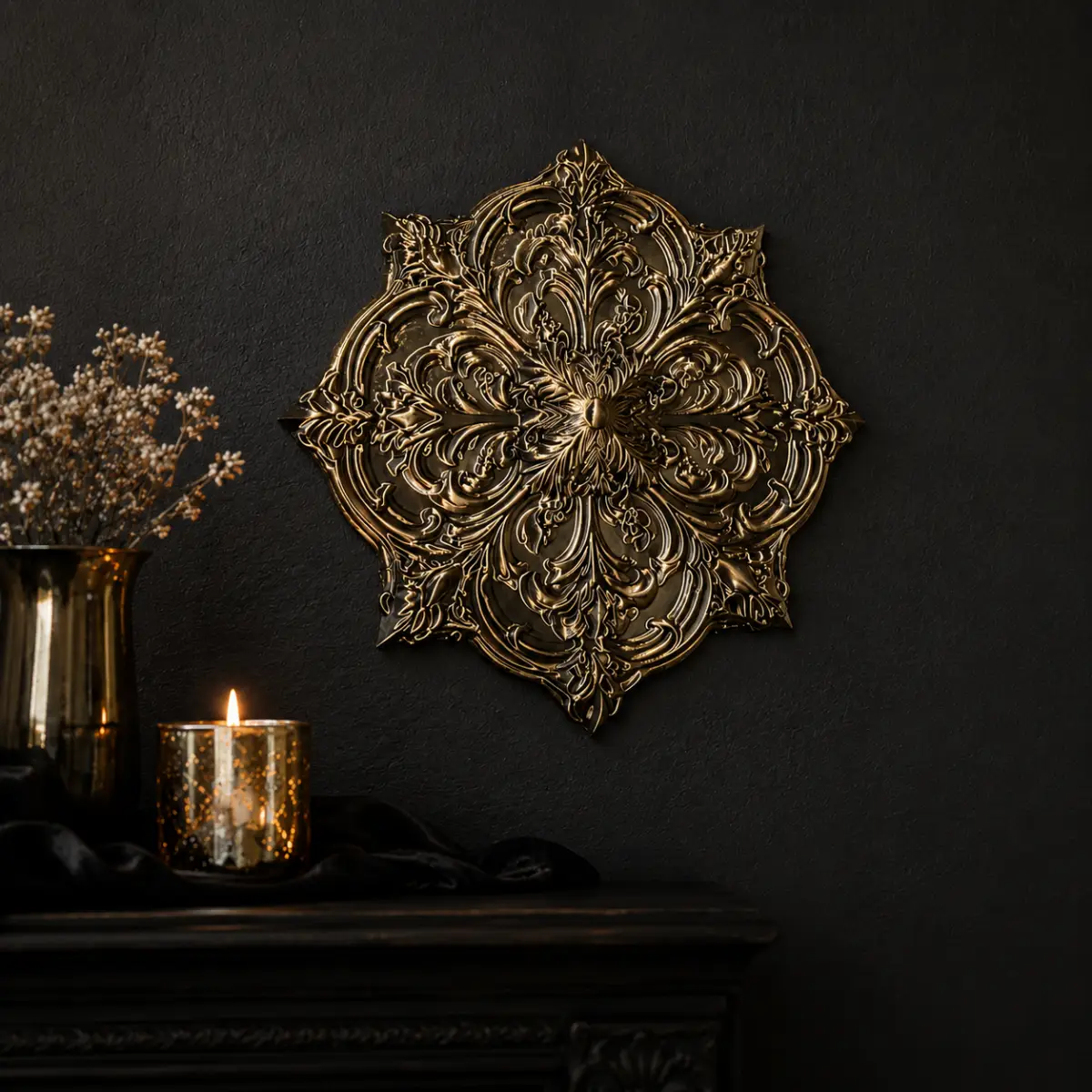 Gold Velmira wall medallion