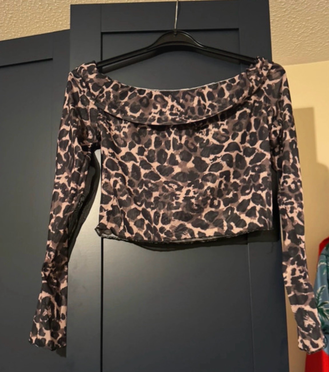 Animal print long sleeve top