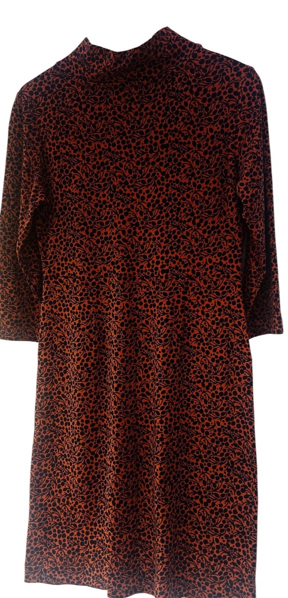 White Stuff Brown Patterned Cotton Dress - UK 10 - Great Condition
