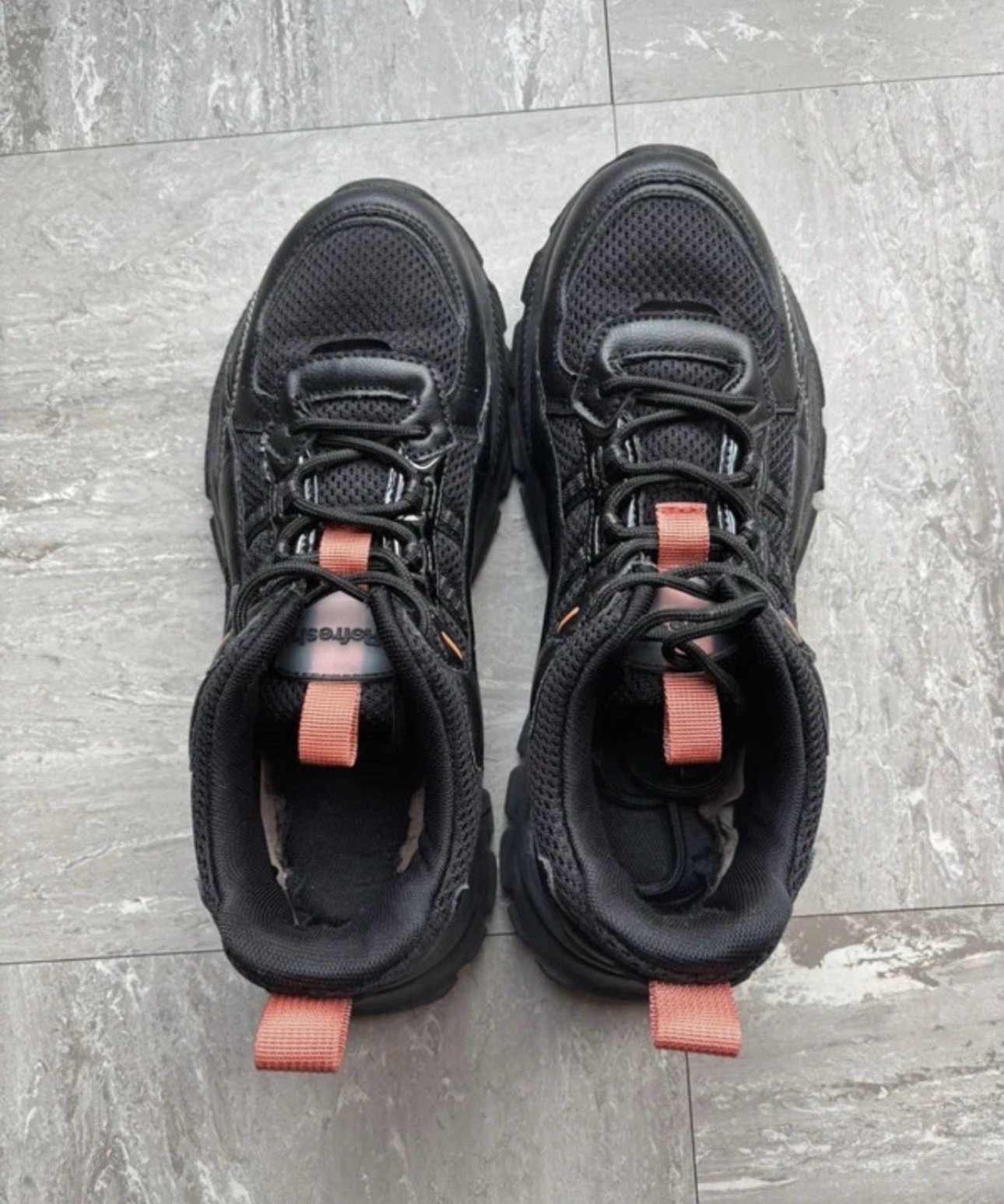 Refresh Chunky Sneakers Womens Black Size 38 UK 5 Platform Dad Shoes Vegan Mint