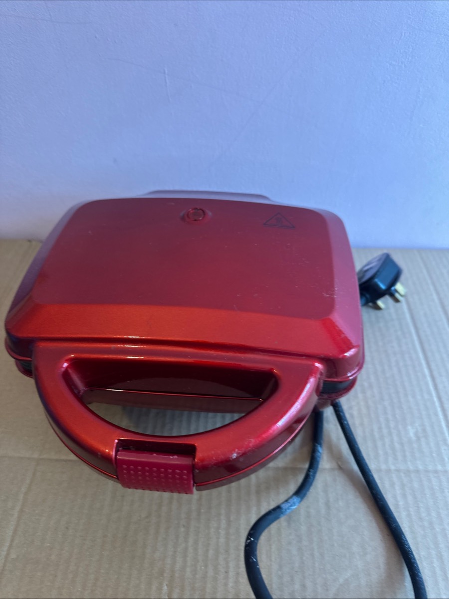 Red Multi‑Purpose Electric Snack Maker / Sandwich & Waffle Maker