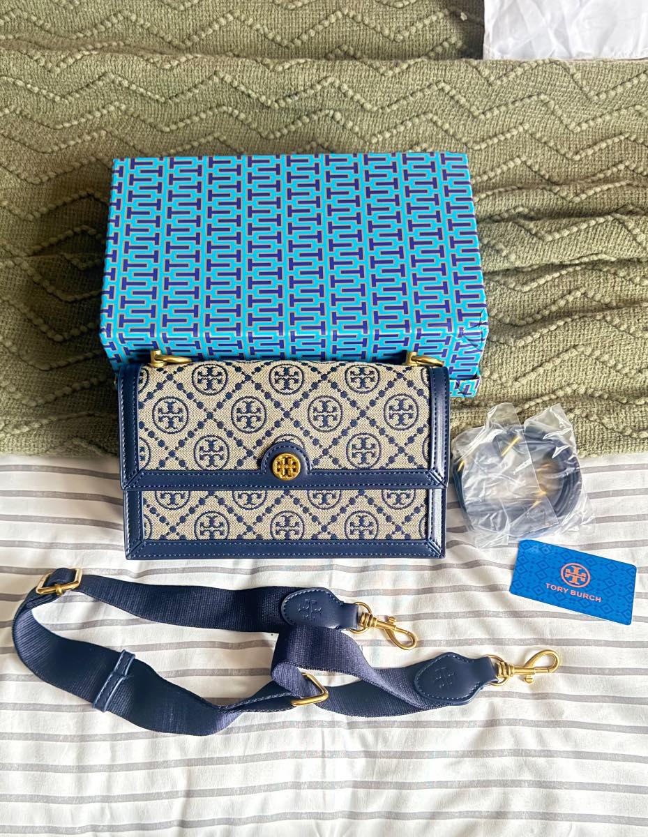 Blue tory burch shoulder bag