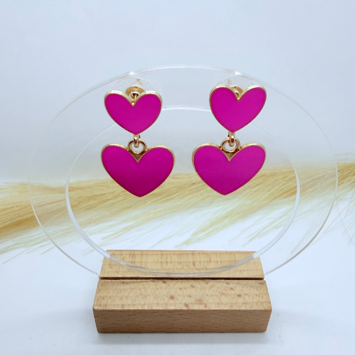 Pizza Slice Dangle Earrings Crystal Rhinestone Gold Tone Novelty