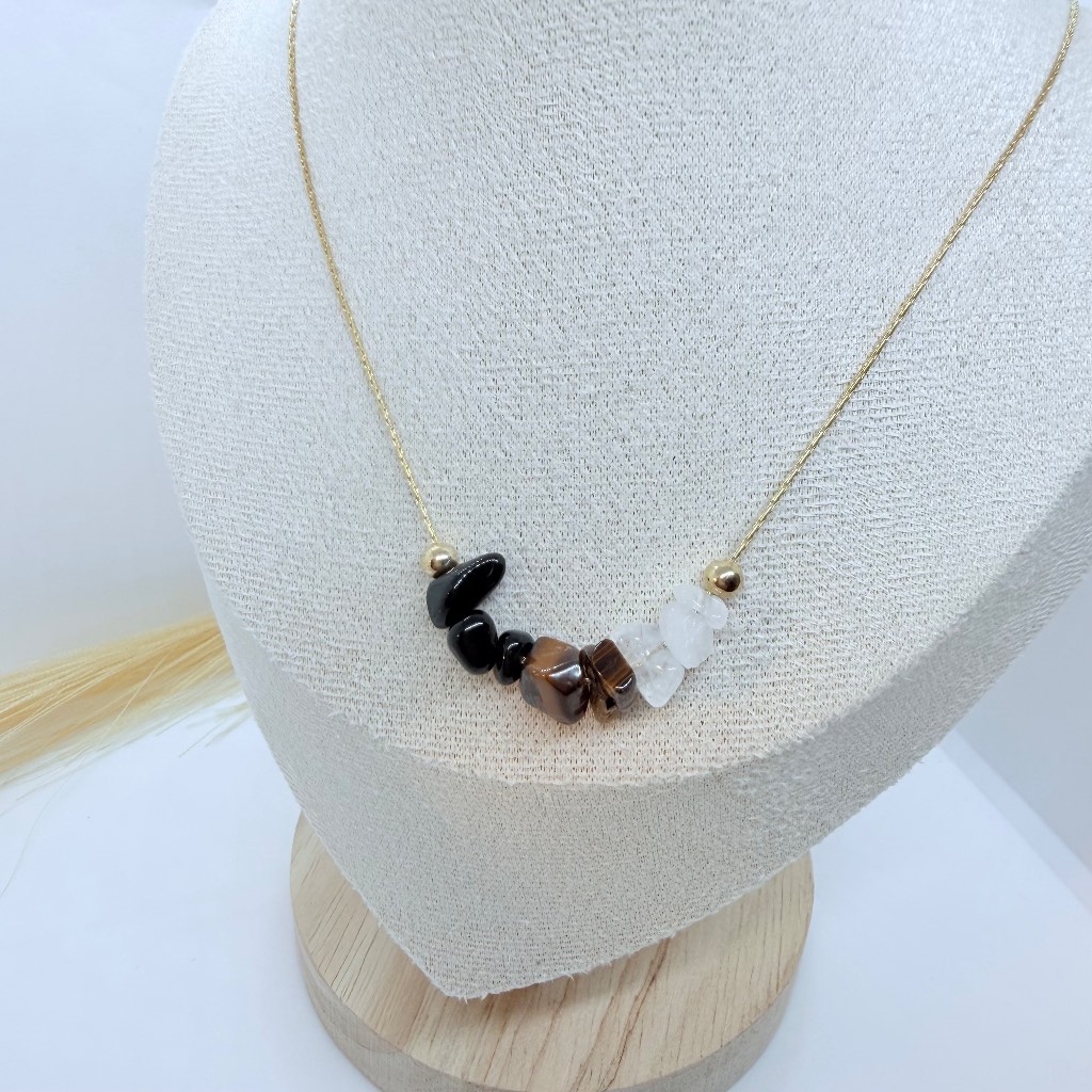 Natural Gemstone Chip Bead Necklace