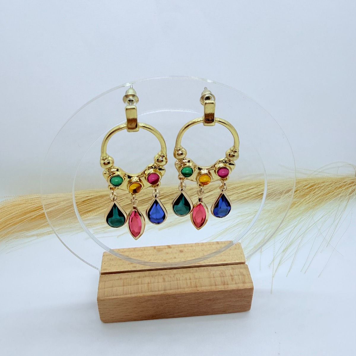 Boho Multicolour Gem Earrings