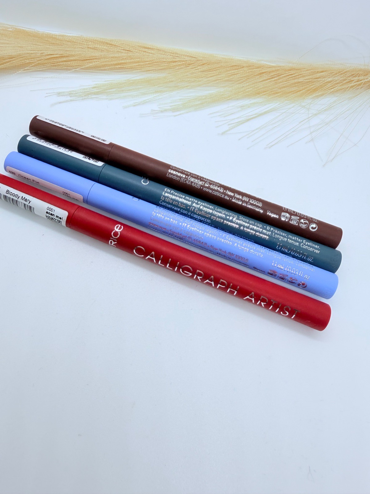 Calligraph Artist Precise Matte Eyeliner Pens Set Brown Blue Purple Red Long Lasting