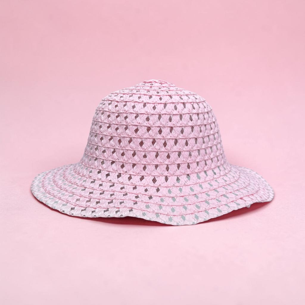 Kids pink summer hat