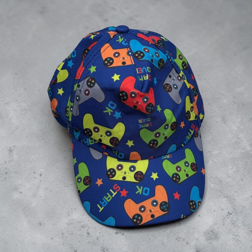 Kids gaming themed summer cap