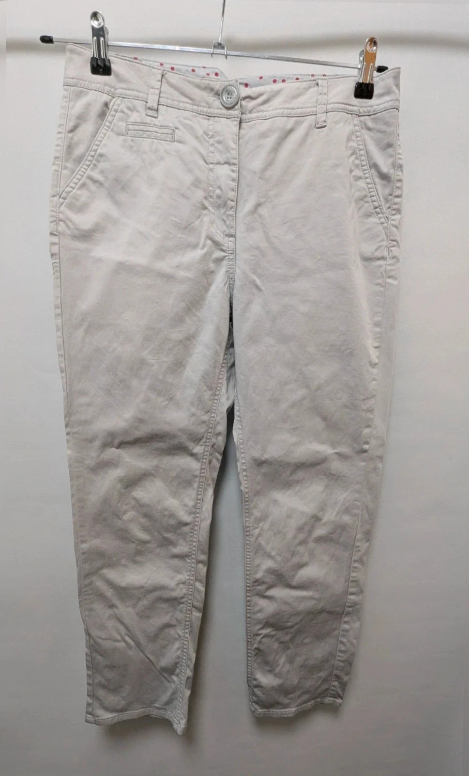 Per Una M&S Grey Slim Fit Chino trousers UK 10 Women's