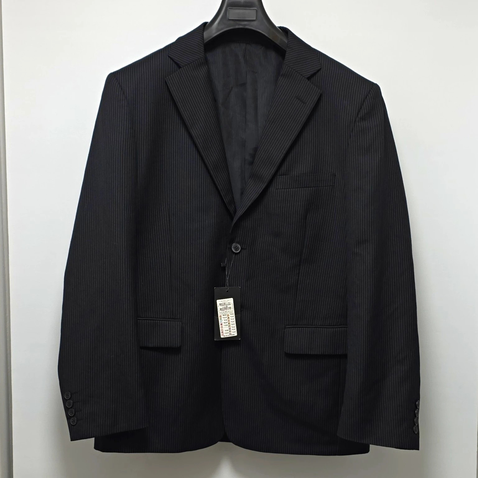 Selected Homme Two Treat Black Pinstripe Blazer Button Front Size UK 48 Men's