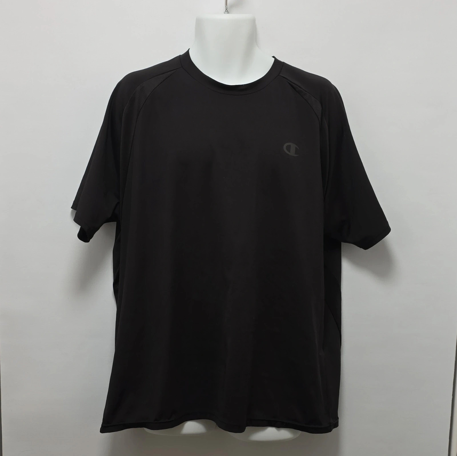 Champion Elite Men’s Black Stretch Crew Neck Short Sleeve T-Shirt, XL
