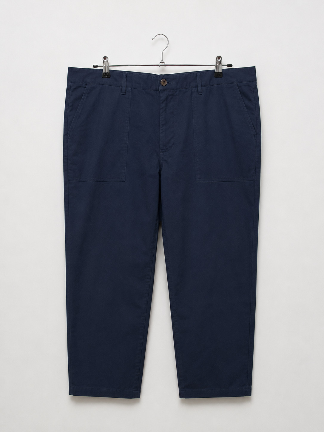Farah Hawtin Men's Navy Twill Chino Trousers Tapered Fit 46R
