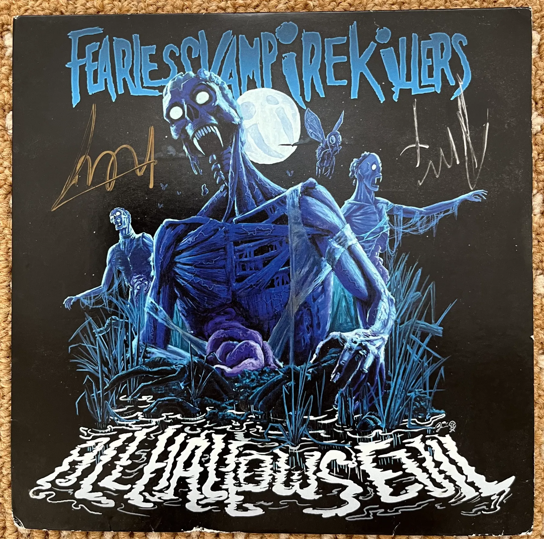 Fearless Vampire Killers All Hallows Evil SIGNED Red Vinyl 7" Single Ltd Ed 2013