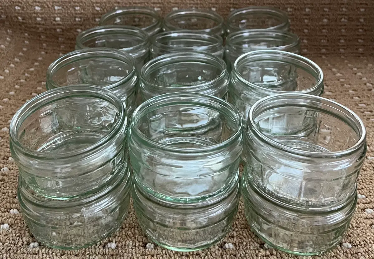 24 x Gu Style Dessert Pot Empty Glass Ramekin Crafts Storage Candle Making in VGC