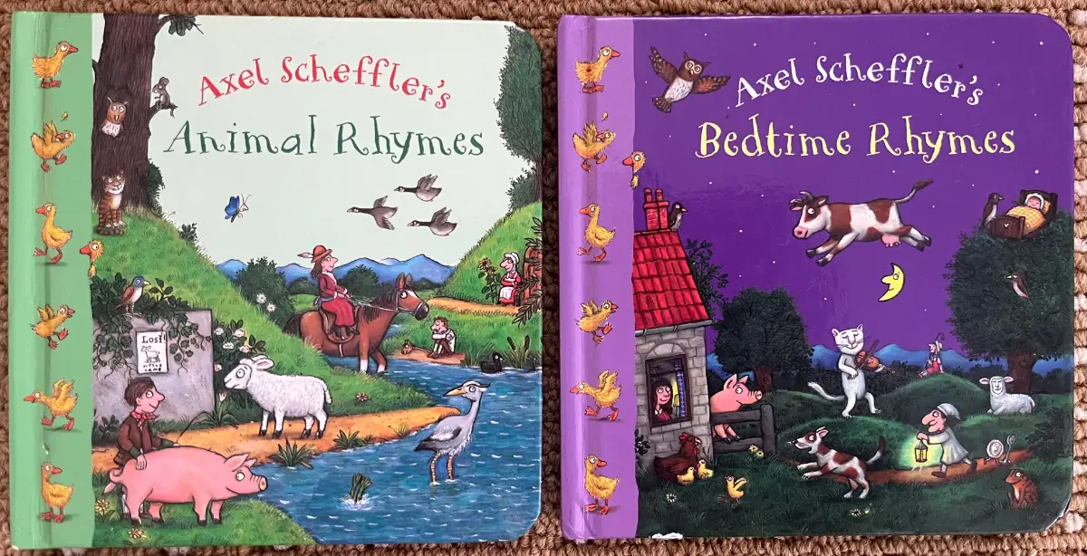 Axel Scheffler Board Books x2 Bundle Animal Rhymes & Bedtime Rhymes Toddler Kids