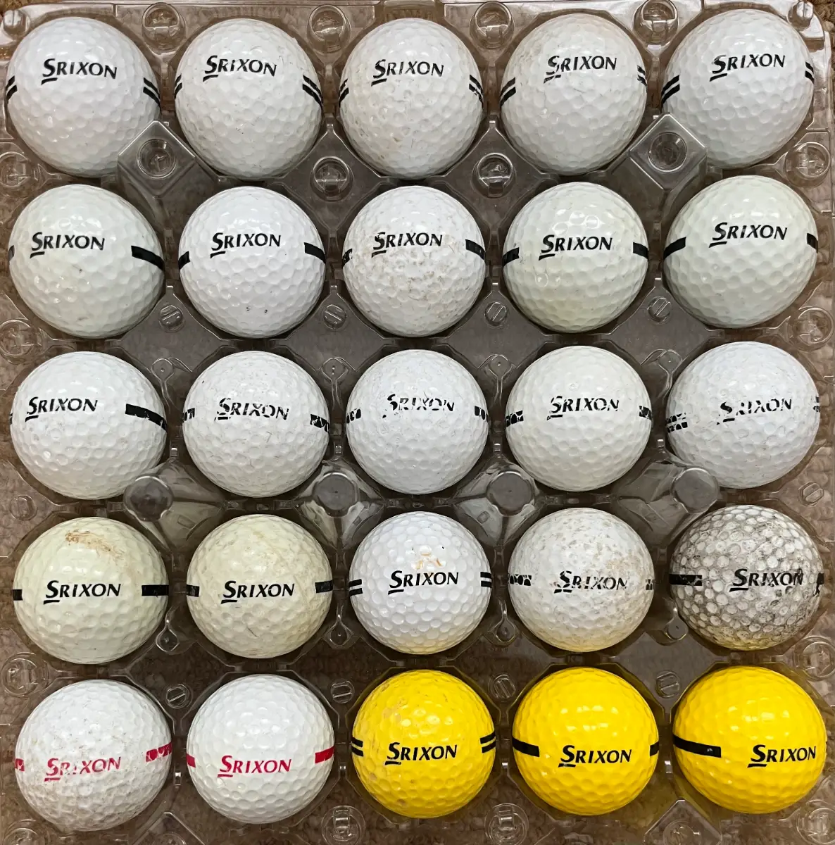 25 x Srixon Golf Balls Shag Bag Range Driving Hitting Practice Net Lot
