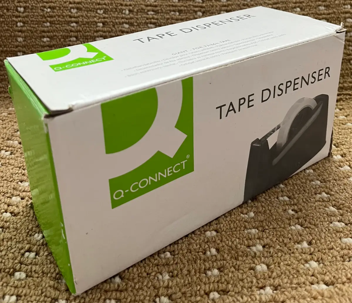 NEW Q-Connect Desk Tape Dispenser for 33/66 Metre Tape Black Weighted Heavy Duty