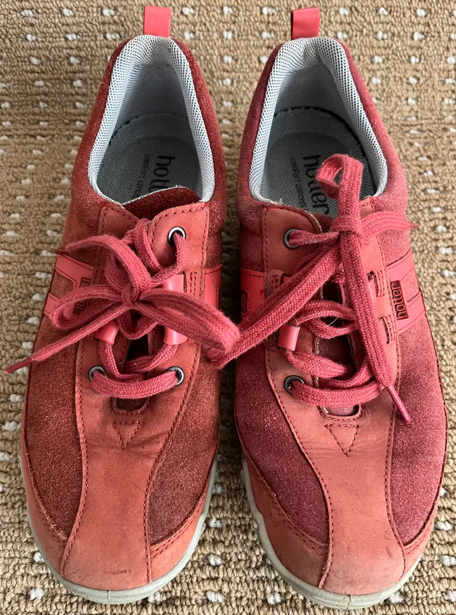 Hotter Leanne Comfort Concept Shoes Trainers Red Suede Women’s Size 5.5 STD