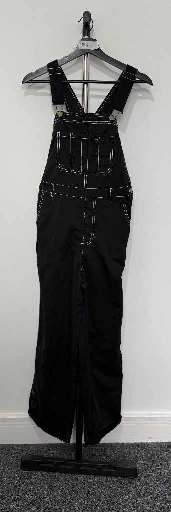 WEGO Japanese Brand Black Denim Overalls Dungarees - Size S