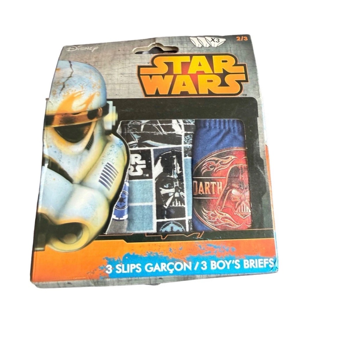 Boys Disney Star Wars Briefs Underwear 3 Pack - Age 2-3 Years - New Boxed