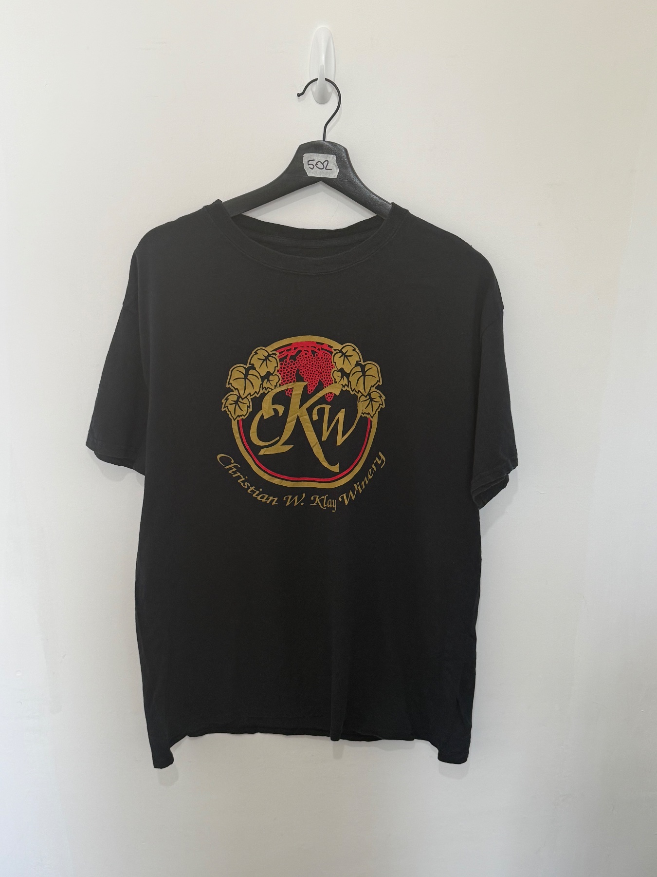 Black Graphic T Shirt Christian W Klay Winery Ridge Runner Distillery Vintage Style