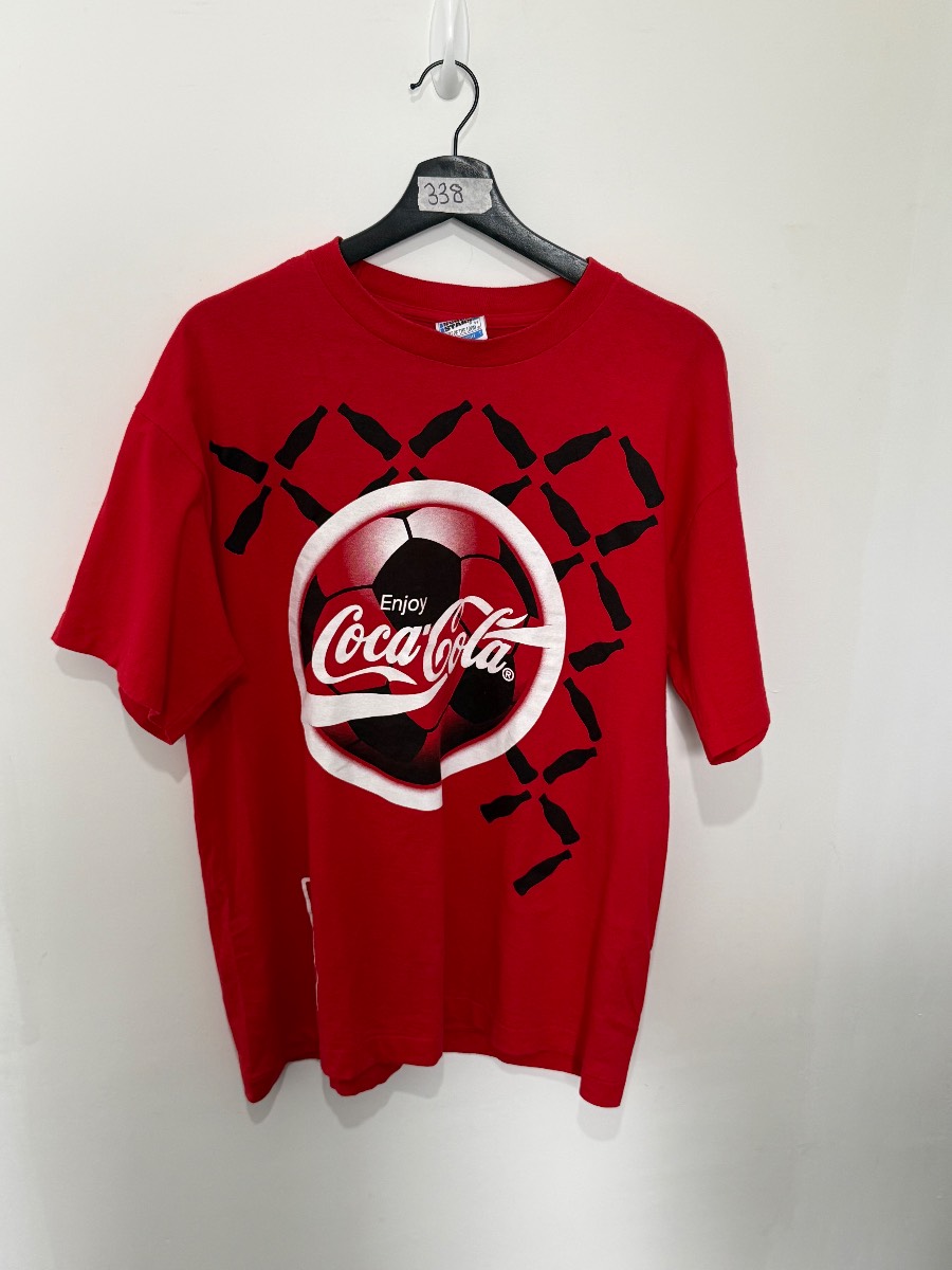 Vintage 1996 UEFA Euro 96 England Coca Cola T Shirt L Screen Stars Football Tee