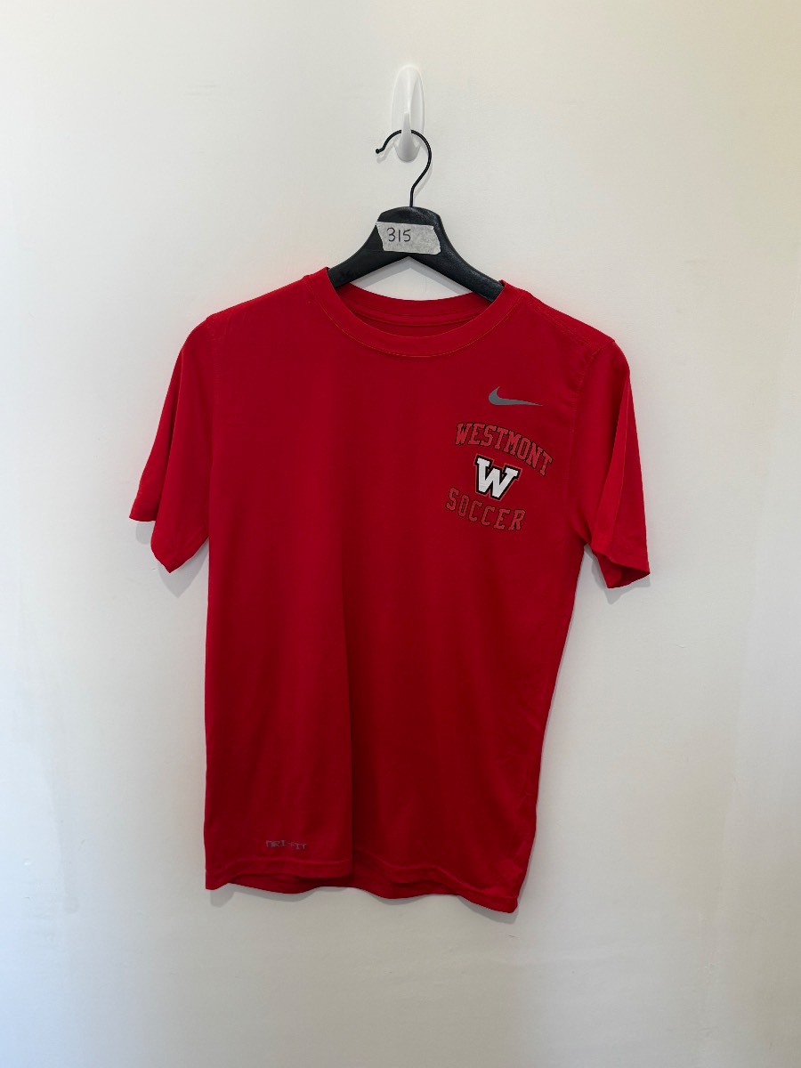 Nike Dri Fit Westmont Soccer T Shirt Mens Red Short Sleeve Athletic Training Tee