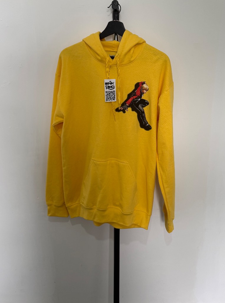 SNK Fatal Fury Rock Howard Hoodie M Yellow King of Fighters City of the Wolves