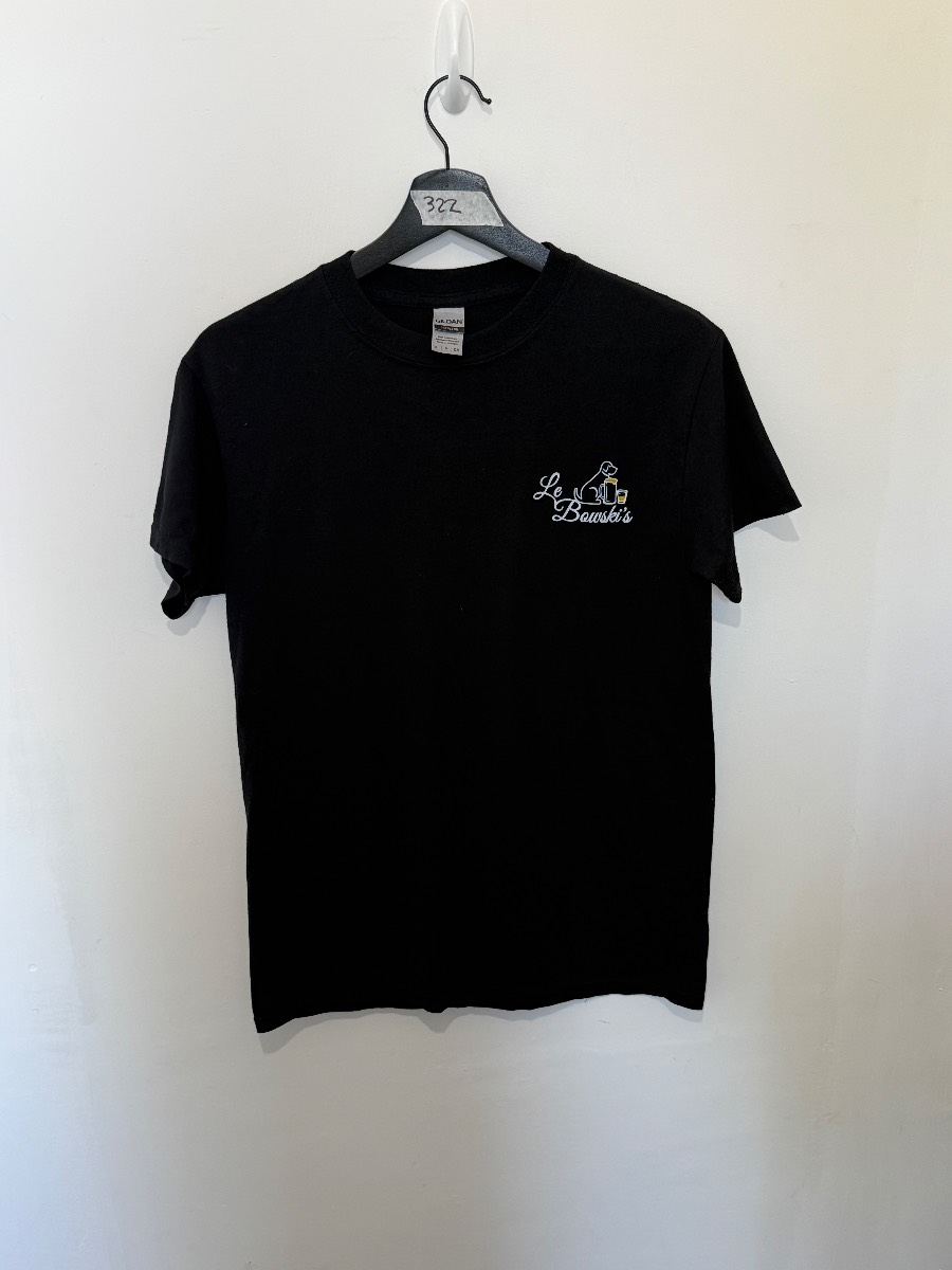 Gildan Le Bowski’s Pup Pub Graphic T-Shirt Black Size S