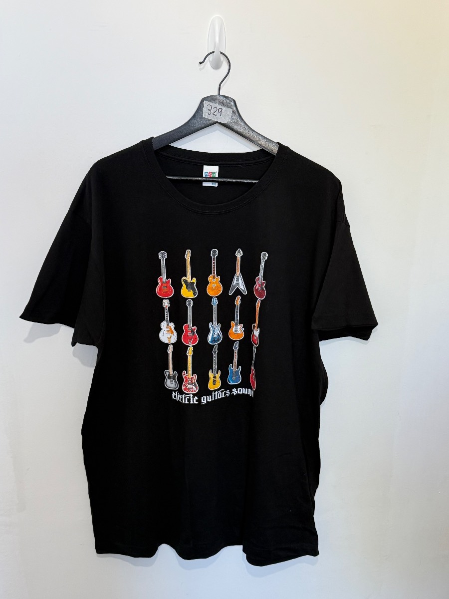Electric Guitars Graphic T Shirt XXL Black Rock Music Collection Anbor Premium
