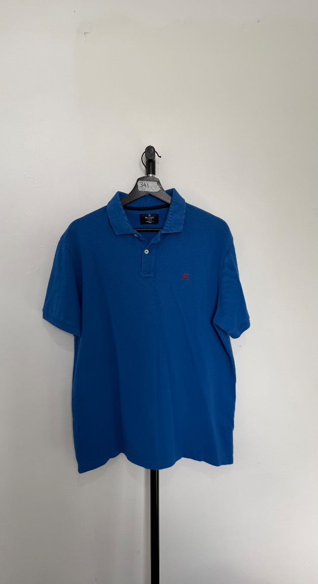 Hackett London Men's Royal Blue Polo Shirt - Size Large (Classic Fit)