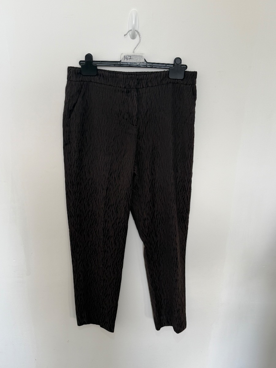 Hobbs London Textured Brown Tailored Trousers - Size 10