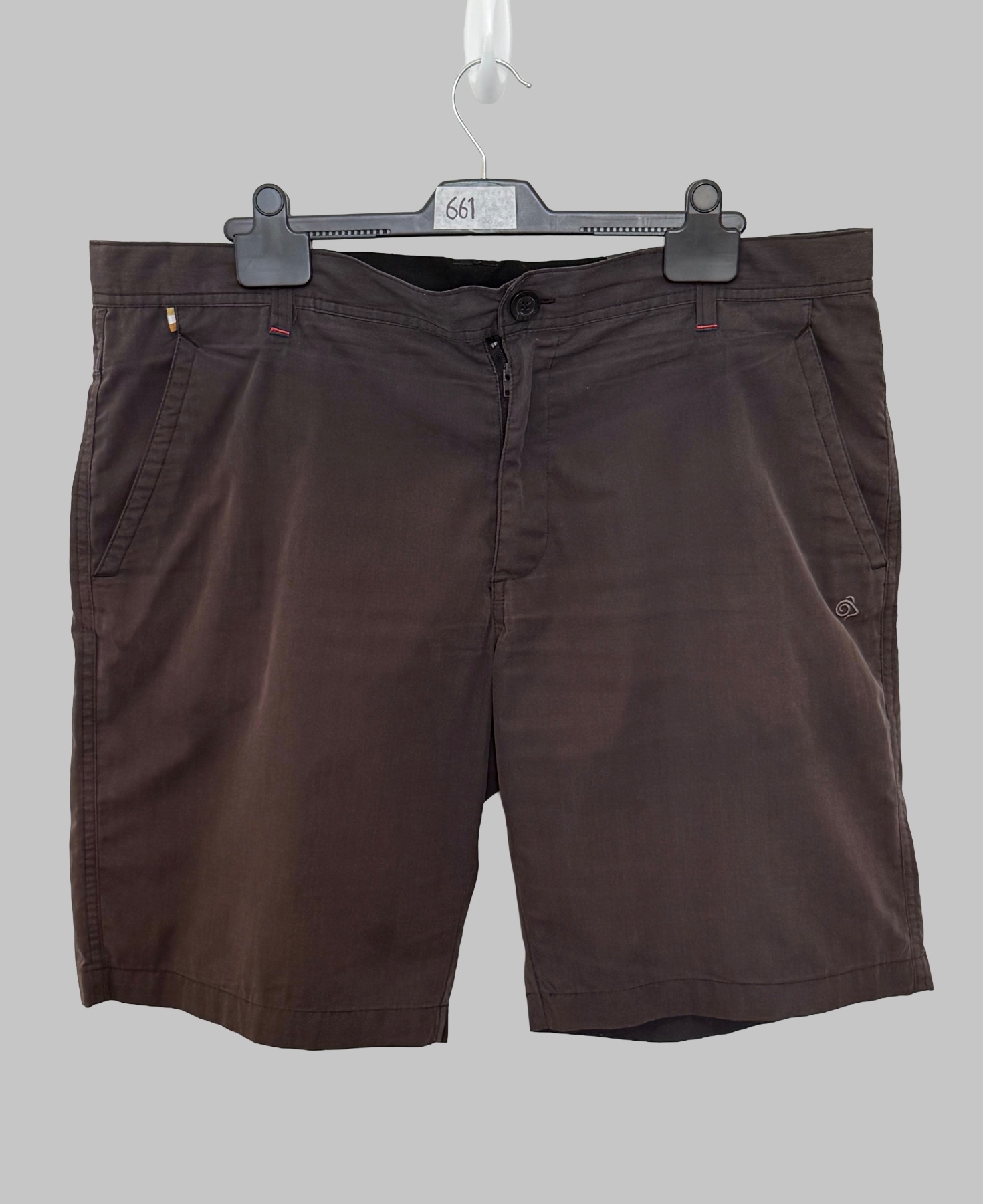 Craghoppers Mens Dark Brown Hiking Walking Outdoor Casual Shorts Elastic Waist W38