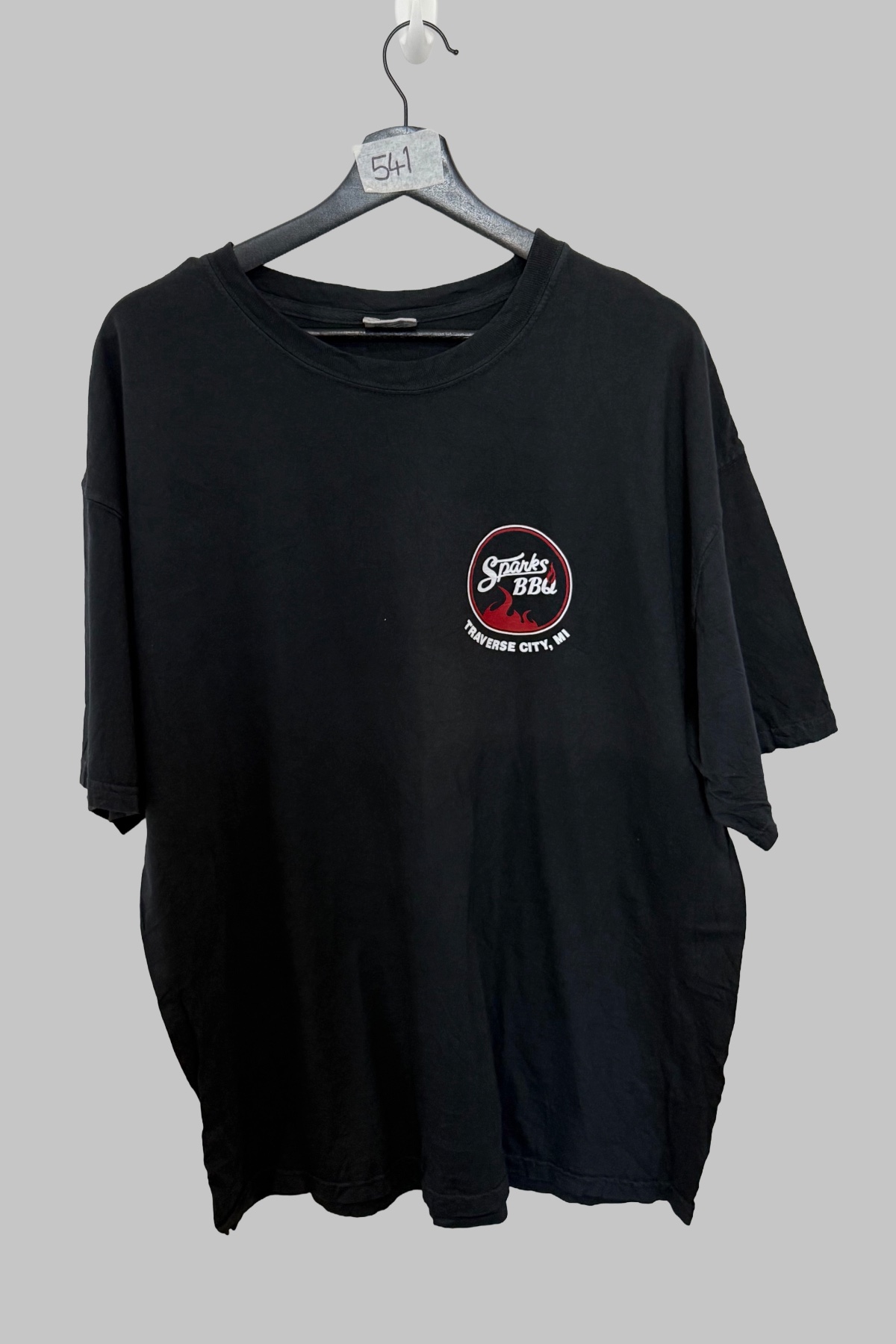 Comfort Colors Sparks BBQ T-Shirt Mens XL Black Graphic Heavyweight Cotton Vintage