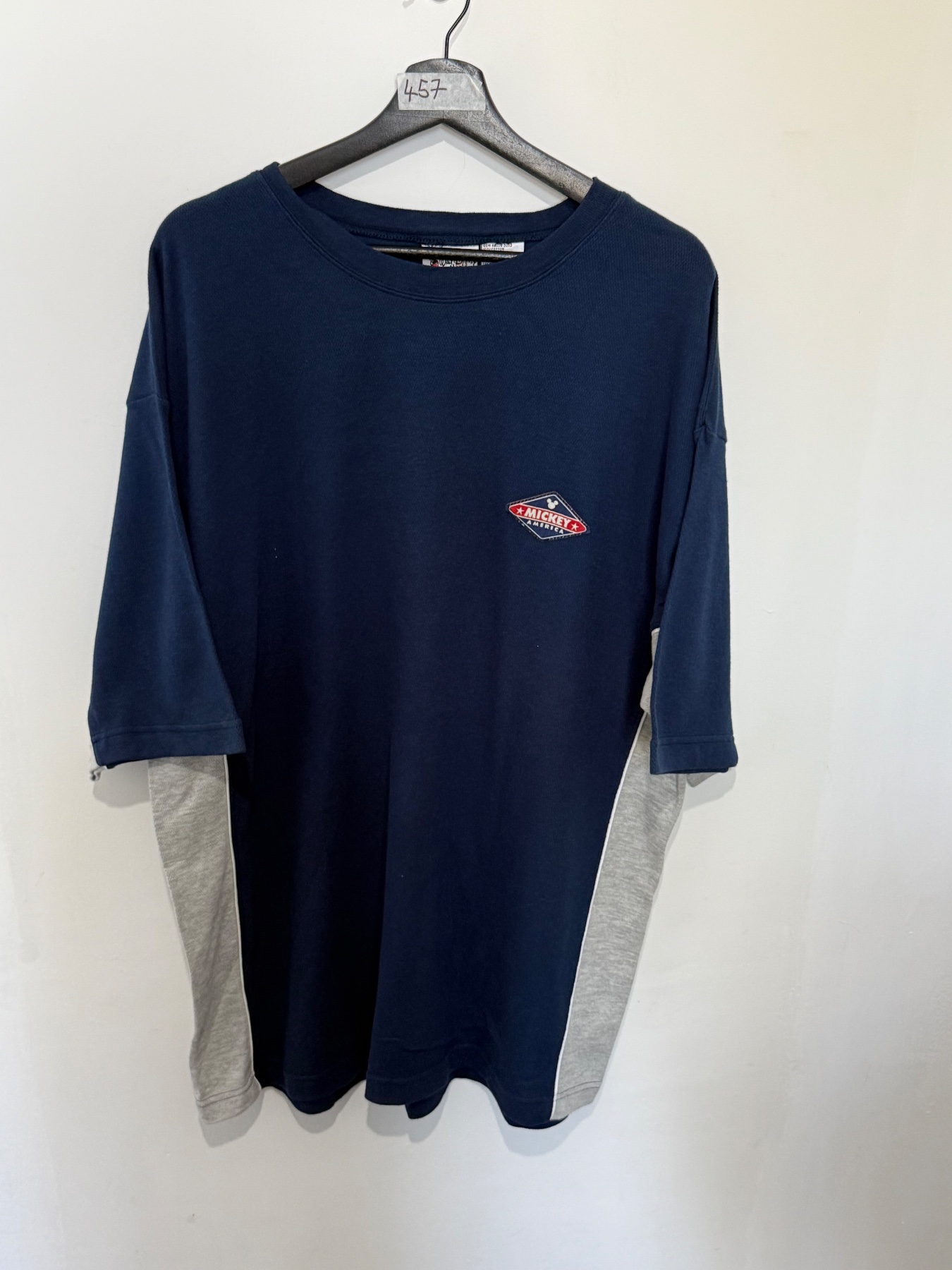 Vintage Walt Disney World Mickey Mouse T-Shirt Navy Blue Oversized Large NWT