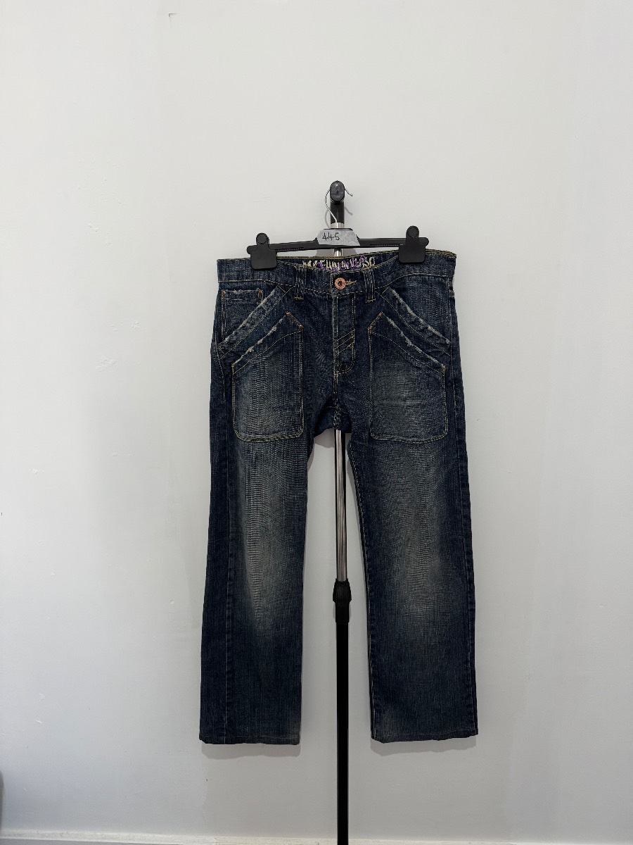 Vintage My Fan Inverso Y2K Utility Detail Jeans (Size 34/48)