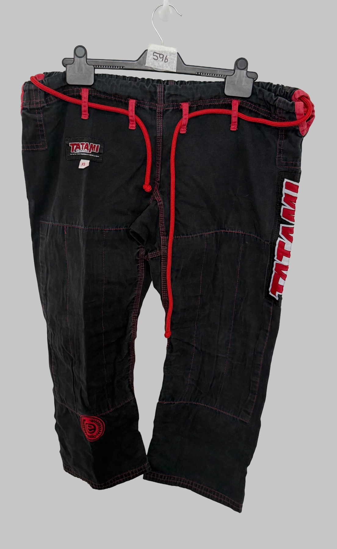 Tatami Fightwear BJJ Gi Pants Trousers Black Red Stitching Women's Size F3