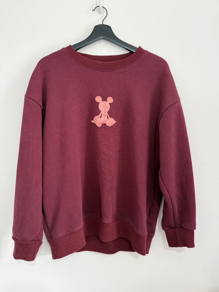 Oversized Burgundy Graphic Sweatshirt - 2XL