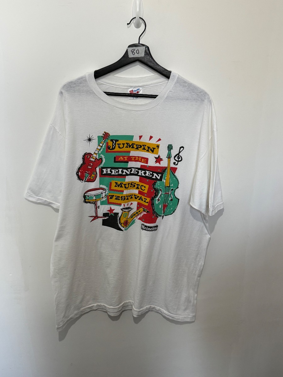 Vintage Jumpin At The Heineken Music Festival T Shirt XL Hanes Top-T Beer Jazz Promo
