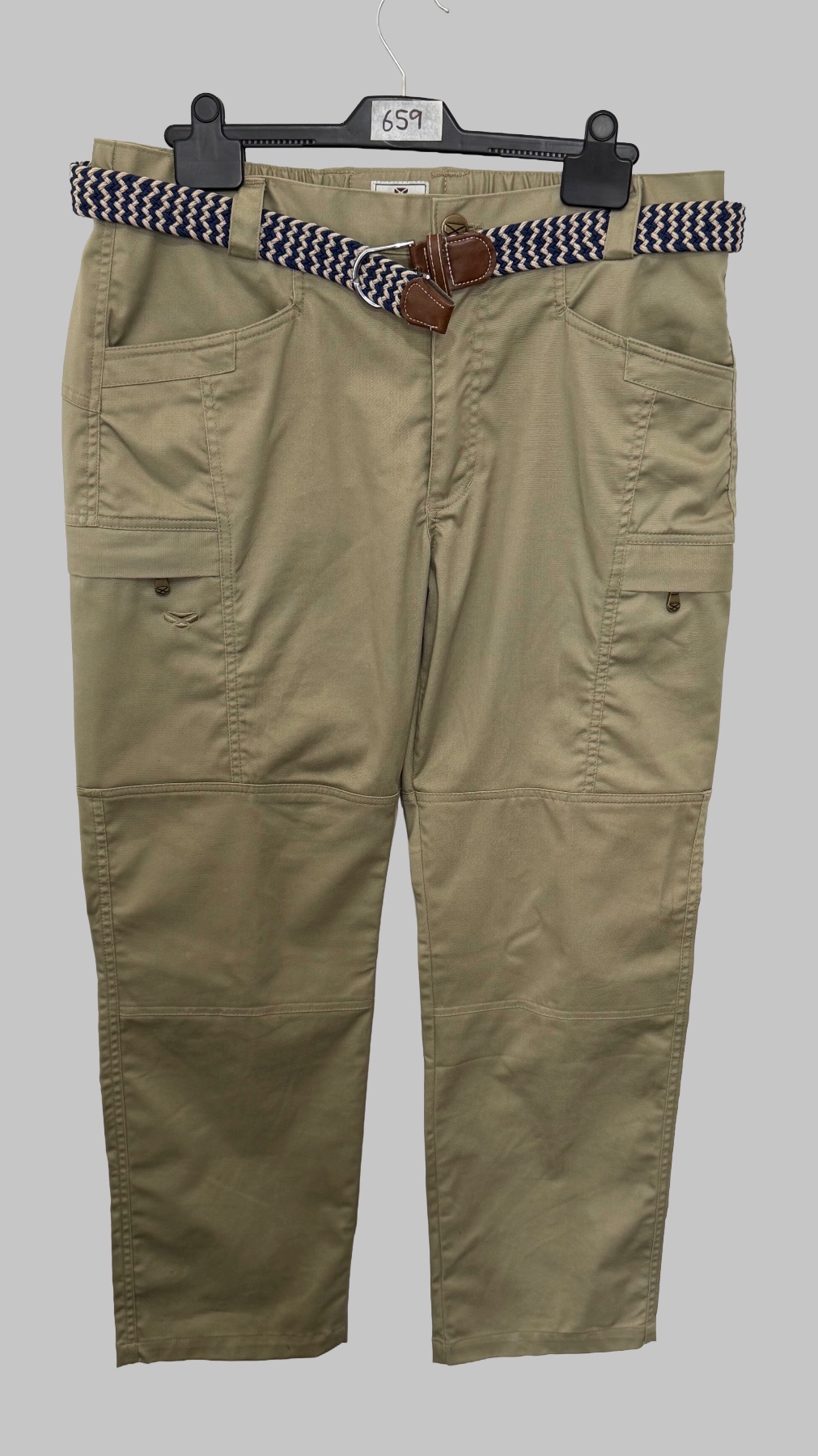 Hoggs Of Fife Westray Active Trousers Mens Size L 29 L29 Beige Khaki Belted Cargo
