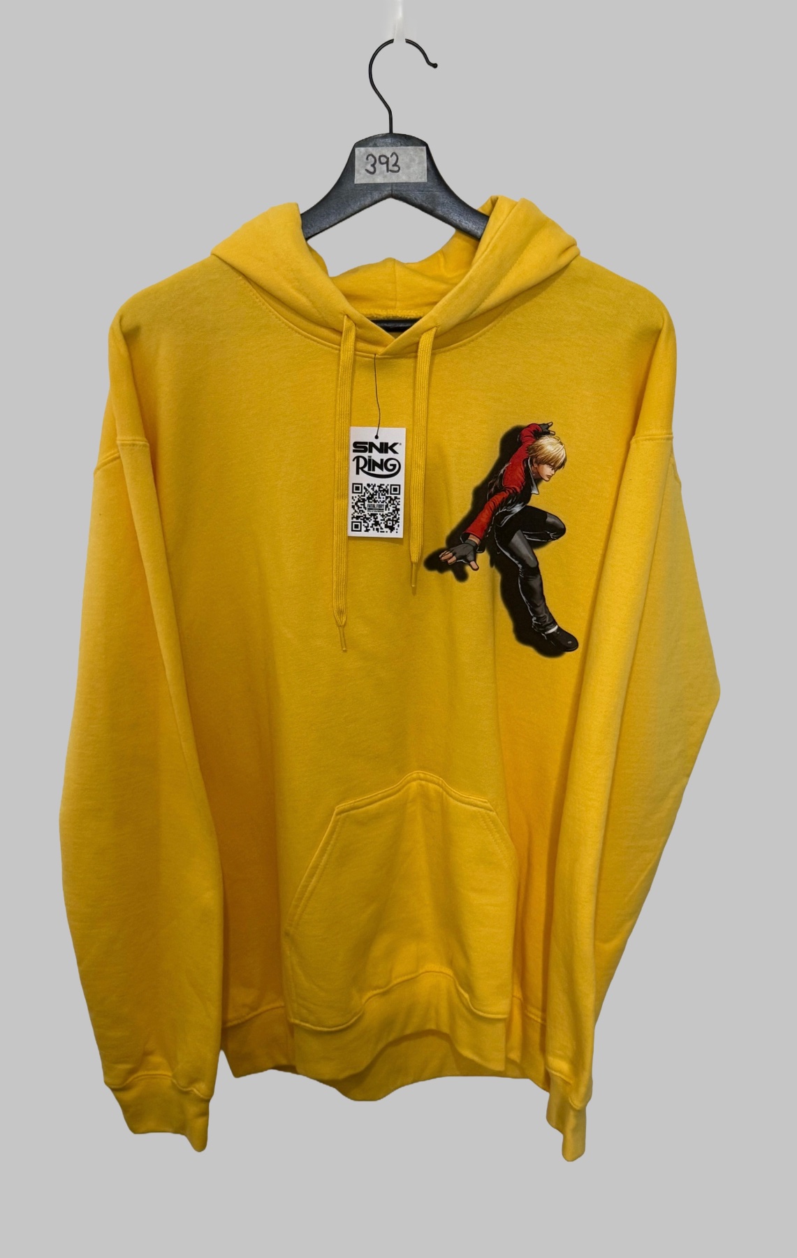 SNK The Ring Fatal Fury City Of The Wolves Hoodie Yellow Rock Howard Mens New