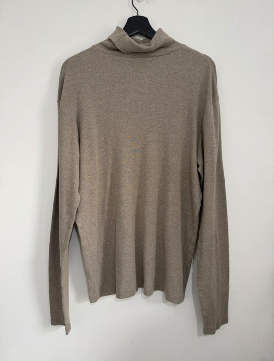 GAP Oatmeal Beige Roll Neck Long Sleeve Top - Size L