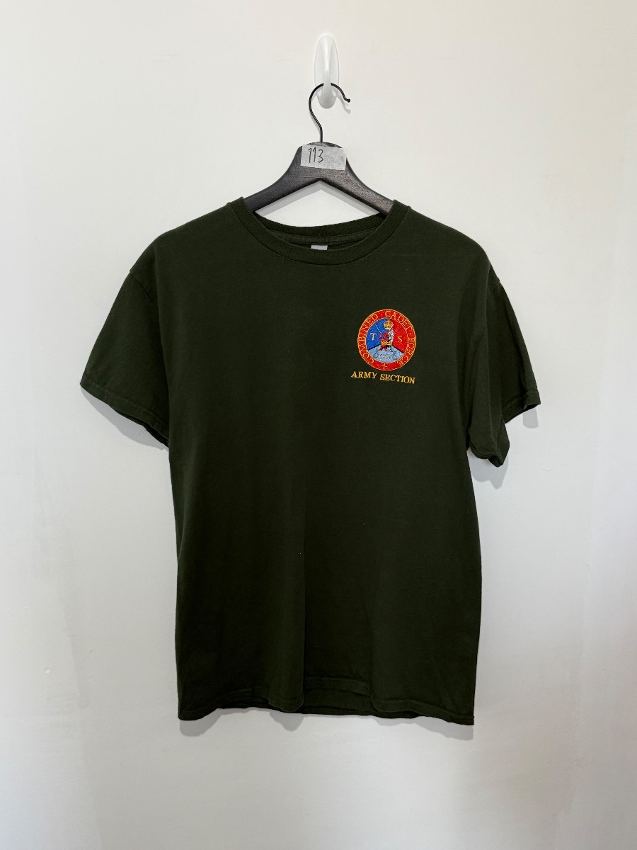 Gildan Ultra Cotton Dark Green CCF Army Section Embroidered T-Shirt