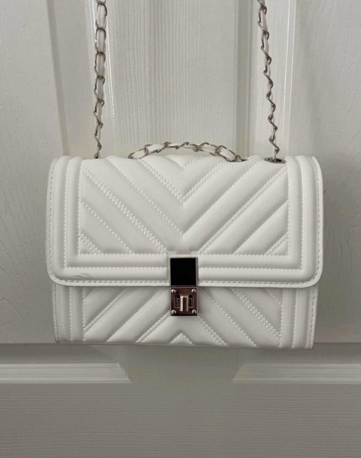 White handbag