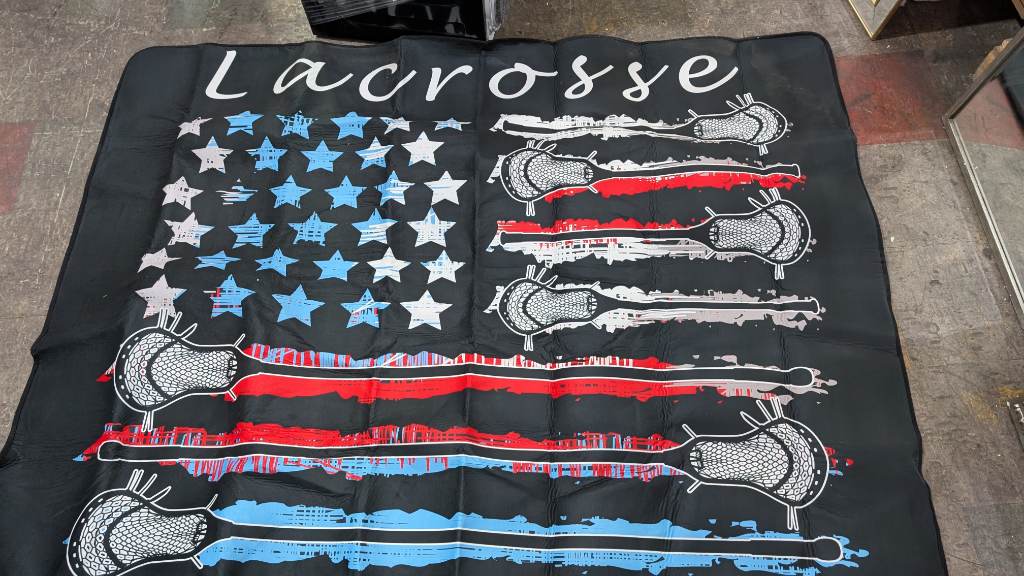 LoussiesdLacrosse Area Rug Kids American Flag Sports Theme  150*200cm