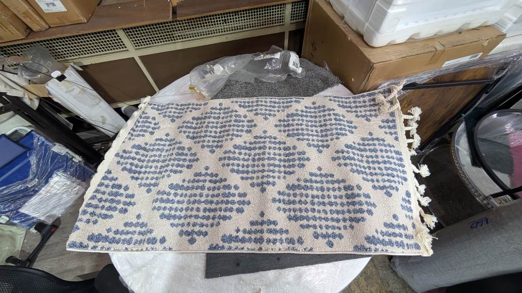Well Woven Cenadora Light Blue Moroccan Trellis Rug 70 x120cmArea Rug