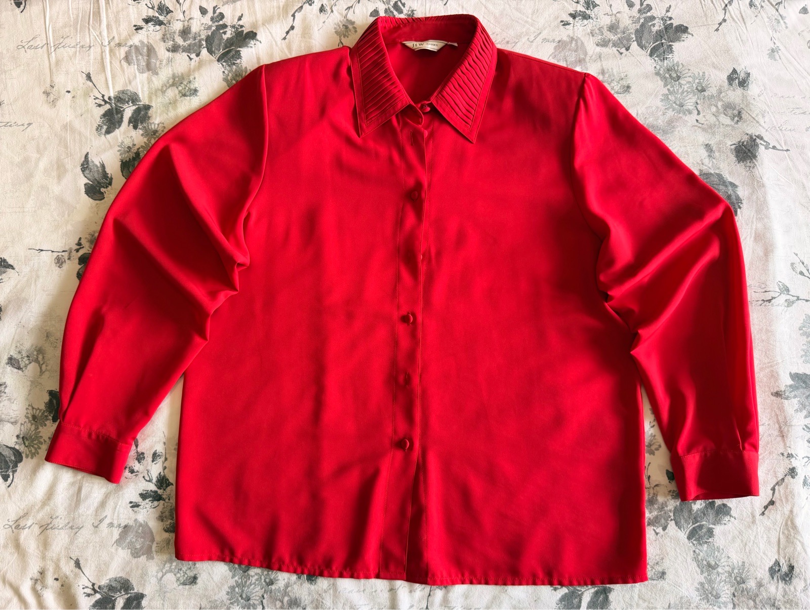 Ladies JFW classics pleated collar red blouse size 16