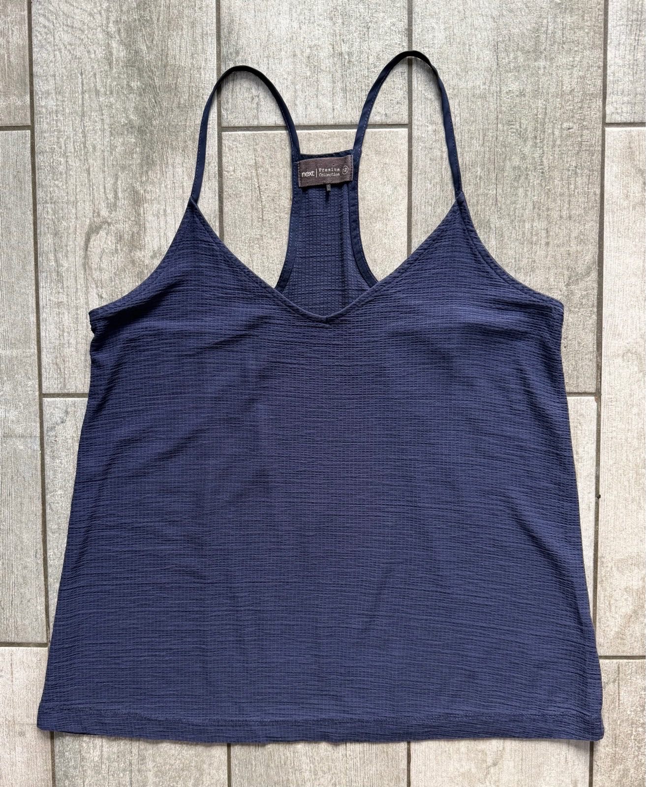 Next blue racer back cami top size 12