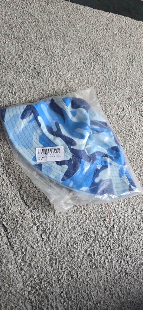Kids bucket hat camo blue 3-6 years brand new