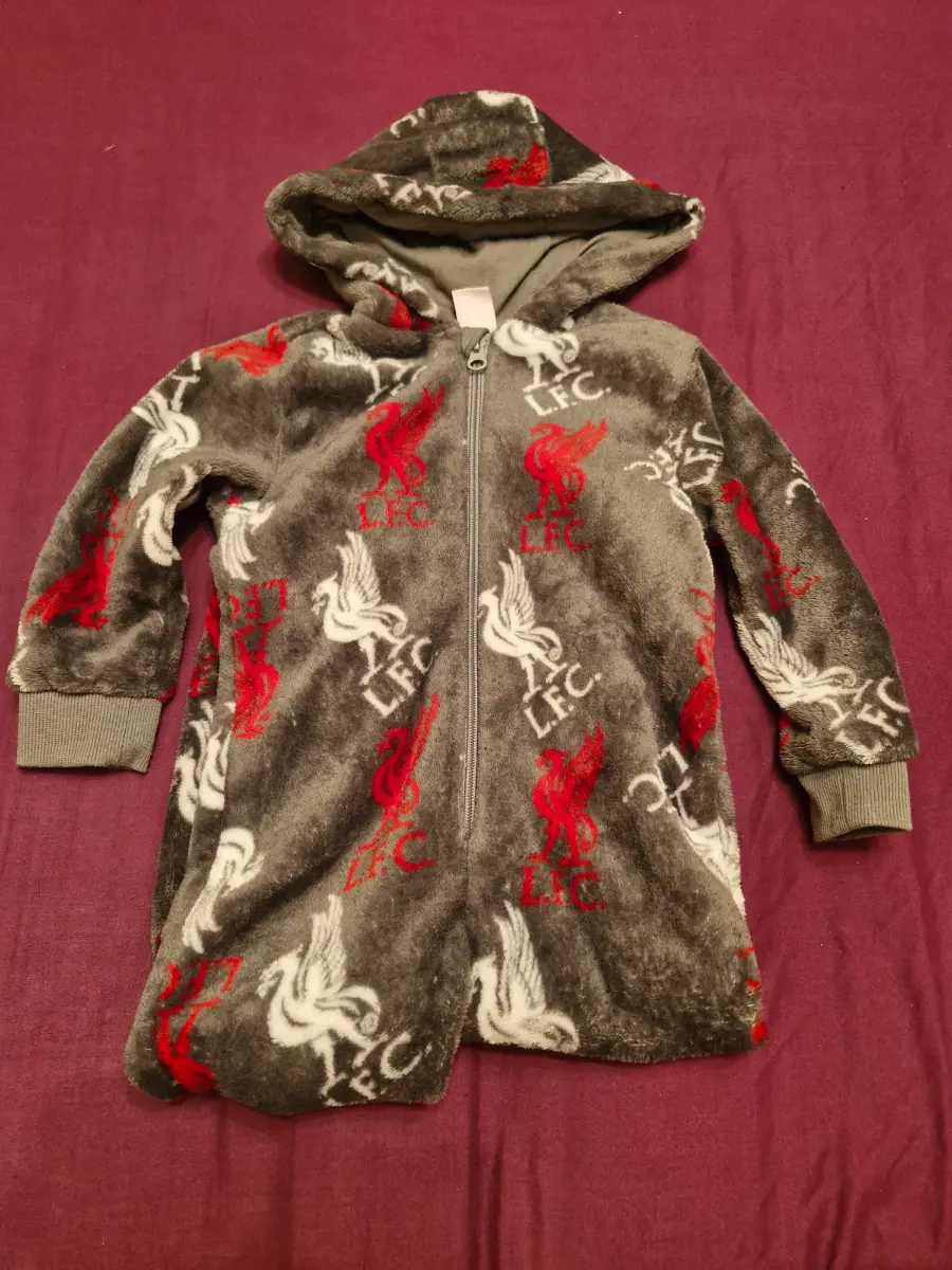 Liverpool football club grey onesie
